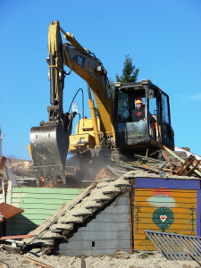 In one hour the hundred-year-old Big Green House was reduced to rubble.